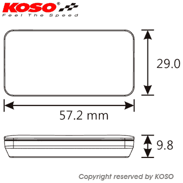 Koso Super Slim Blue Temperature Volt Gauge With Touch Screen Moore