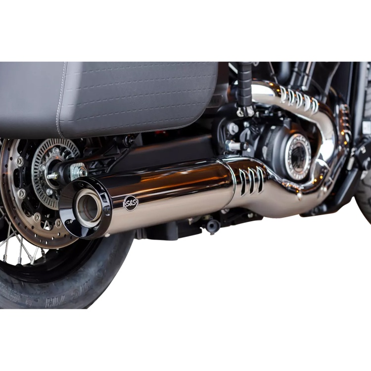 S&S Cycle 'Grand National' slip-on exhaust silencer (chrome) for 1250cc Indian Scout