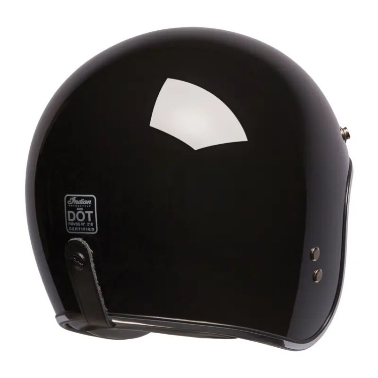 Indian Motorcycle Open Face Retro Helmet - Gloss Black