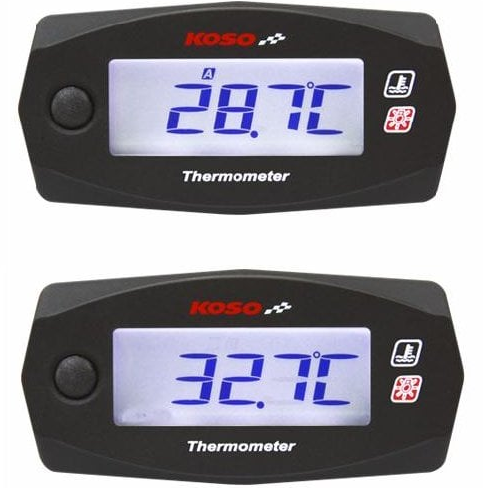 KOSO Mini 4 Dual Temperature Gauge (Inc Senders) - Moore Speed Racing