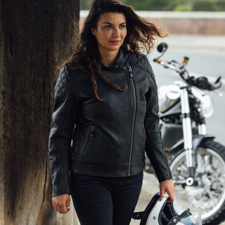 Merlin Bristol D3O Women's Leather Riding Jacket - Black