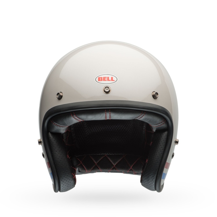 Bell Custom 500 Stripes Pearl White Helmet