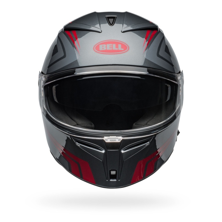 Bell Lithium Jetstream Gloss Gray/Candy Red Helmet