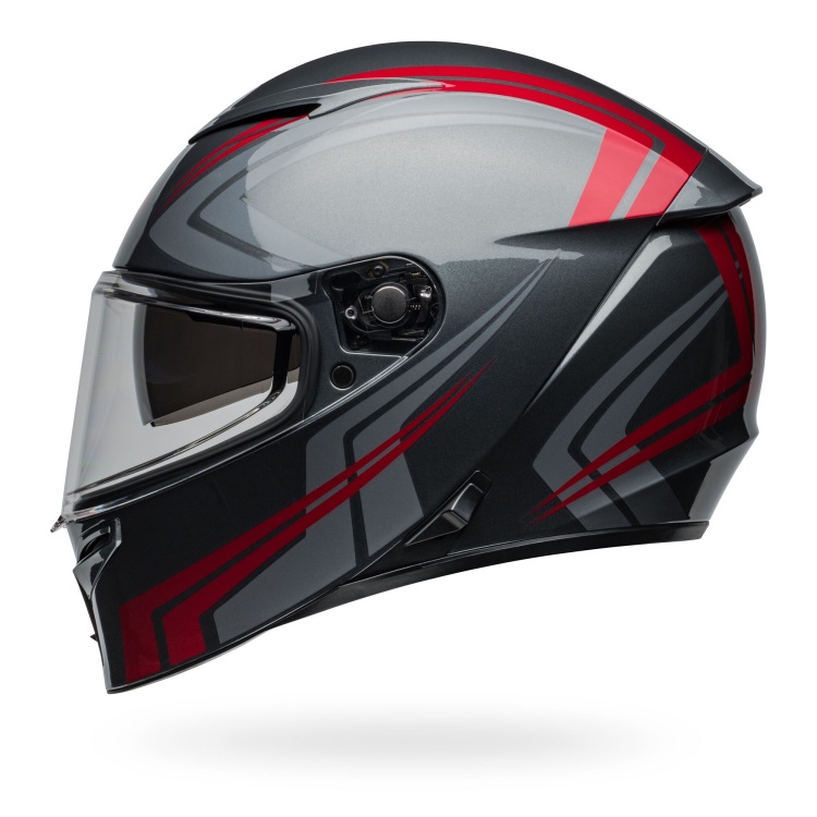 Bell Lithium Jetstream Gloss Gray/Candy Red Helmet