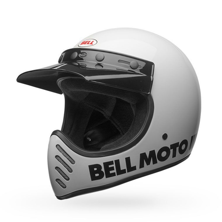 Bell Moto-3 Classic Gloss White Helmet