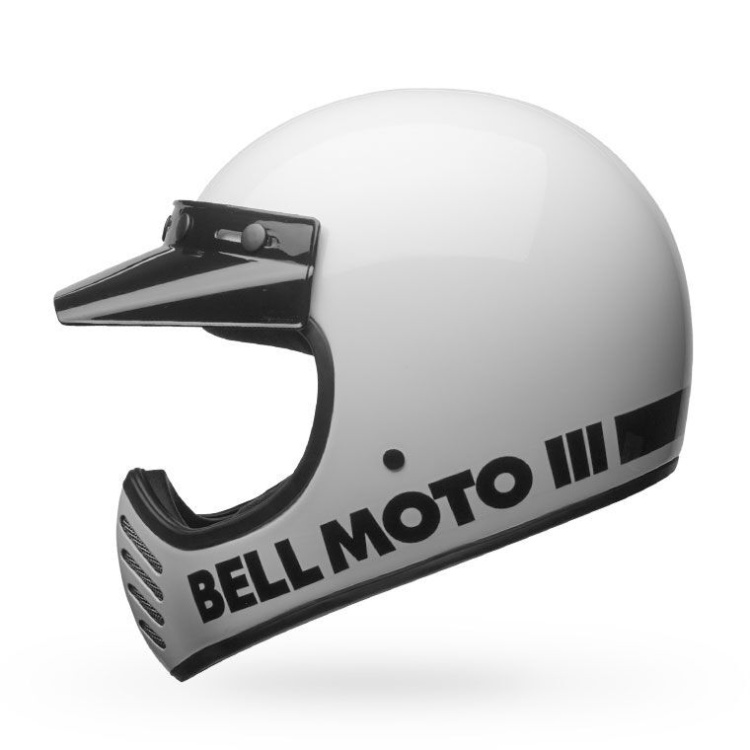 Bell Moto-3 Classic Gloss White Helmet