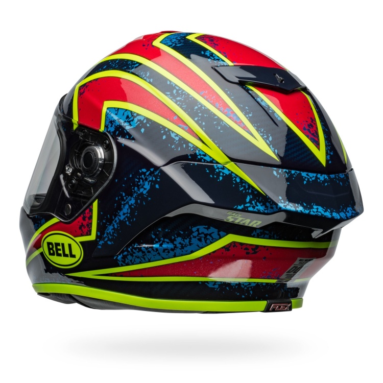 Bell Race Star DLX Flex Full Face Xenon Gloss Blue/Retina Sport Helmet