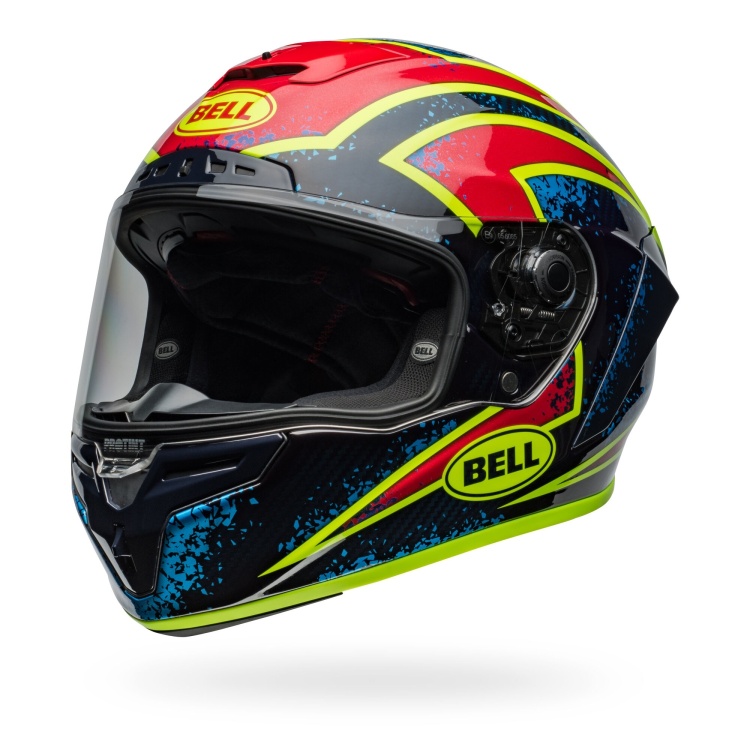 Bell Race Star DLX Flex Full Face Xenon Gloss Blue/Retina Sport Helmet