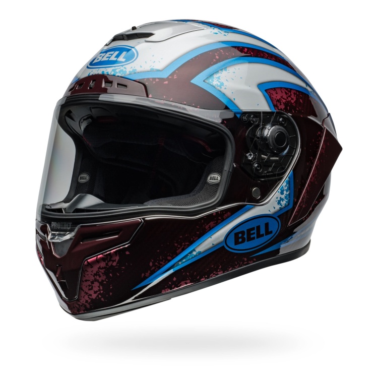 Bell Race Star DLX Flex Full Face Xenon Gloss Red / Silver Sport Helmet