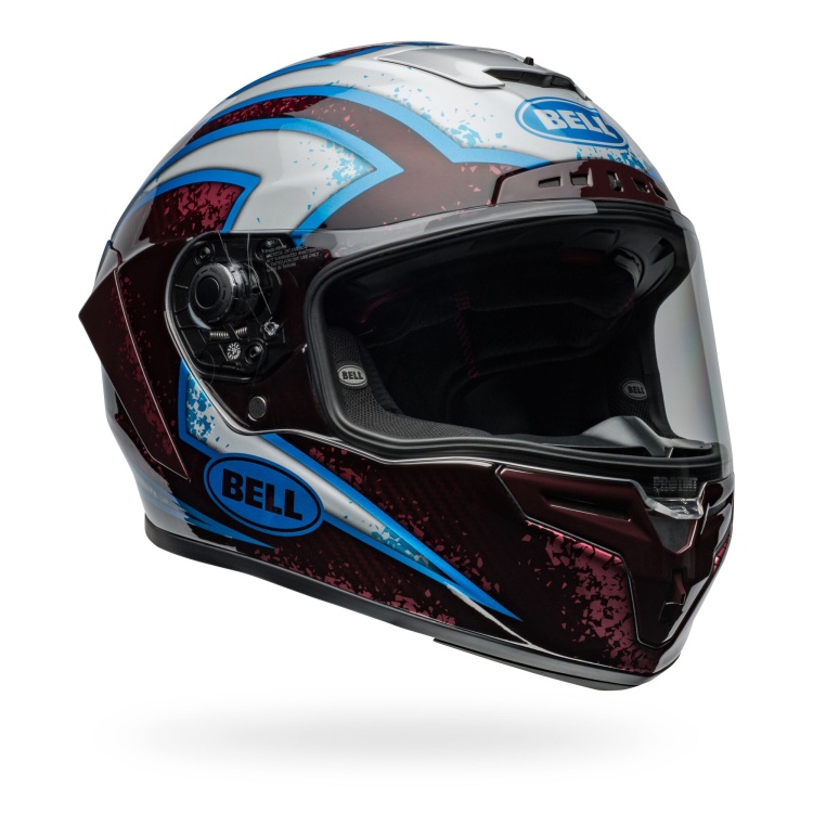 Bell Race Star DLX Flex Full Face Xenon Gloss Red / Silver Sport Helmet