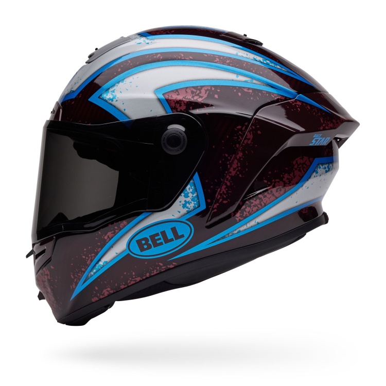 Bell Race Star DLX Flex Full Face Xenon Gloss Red / Silver Sport Helmet