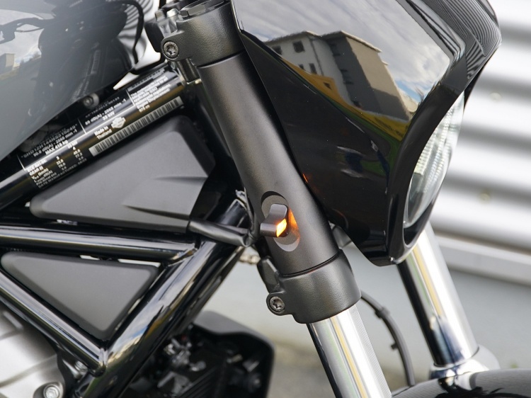 Wunderkind Front Fork Pipes Covers 41,5 mm Incl. LED-mini-indicators For Harley Davidson Models