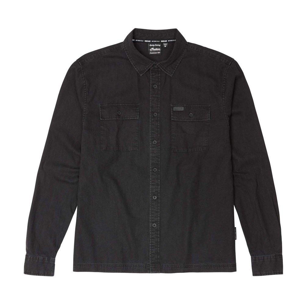 Indian Motorcycle Denim Shirt - Black - Moore Speed Racing