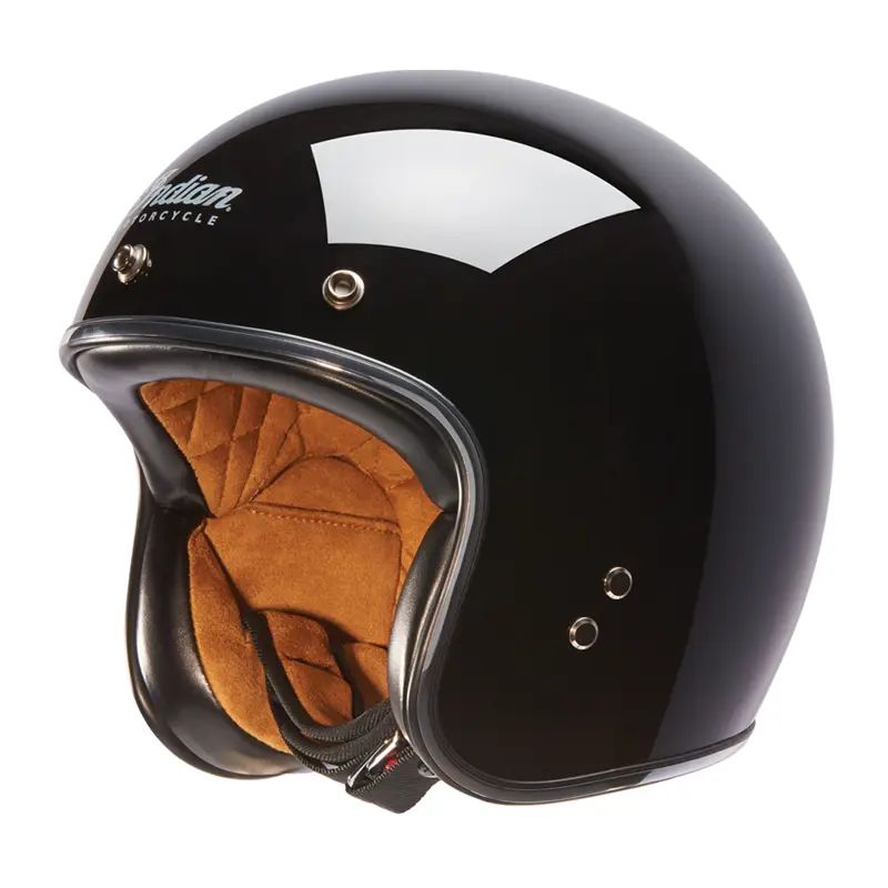 Indian Motorcycle Open Face Retro Helmet - Gloss Black