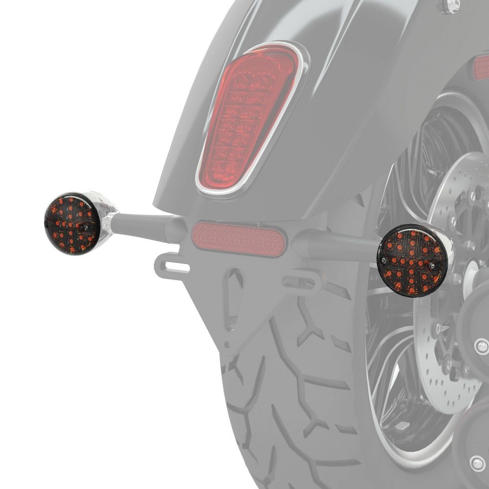 Indian Scout Front and Rear Turn Signals in Smoke, 4 Pack - Moore Speed ...