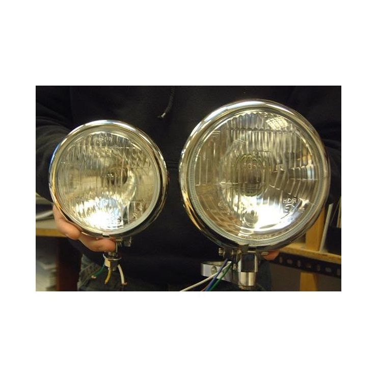 Bates Headlights With Clamps Pair Moore Speed Racing