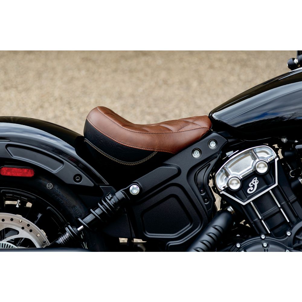 Mustang Solo Touring Seat for Indian Scout Bobber - Moore Speed Racing