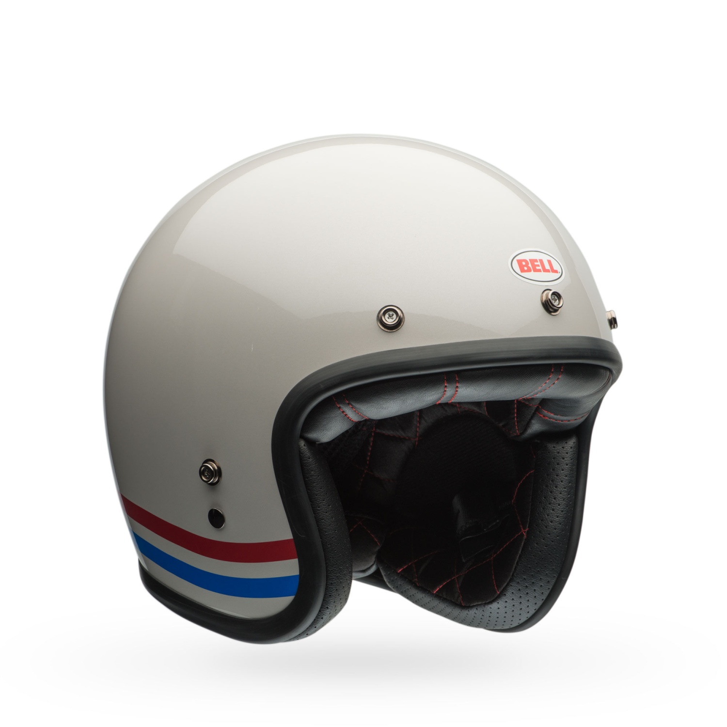 Bell Custom 500 Stripes Pearl White Helmet