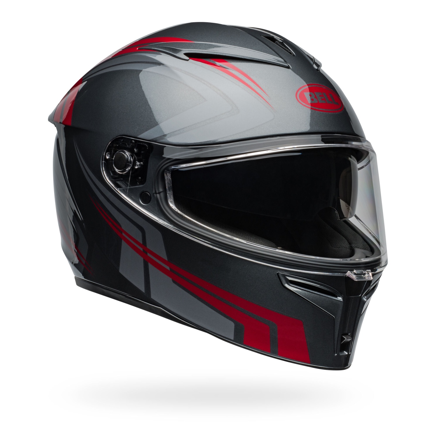 Bell Lithium Jetstream Gloss Gray/Candy Red Helmet