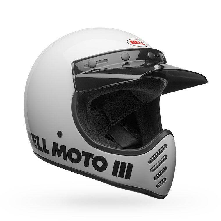 Bell Moto-3 Classic Gloss White Helmet