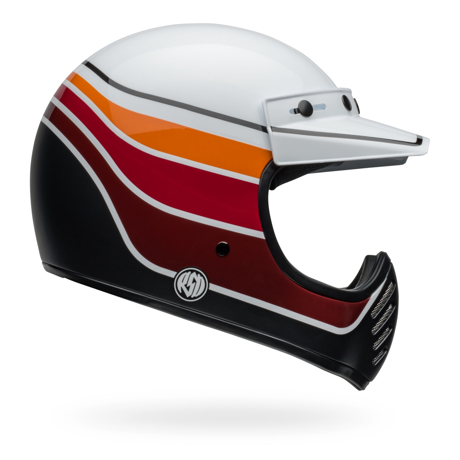 Bell Moto-3 RSD Saddleback Satin/Gloss White/Black Helmet