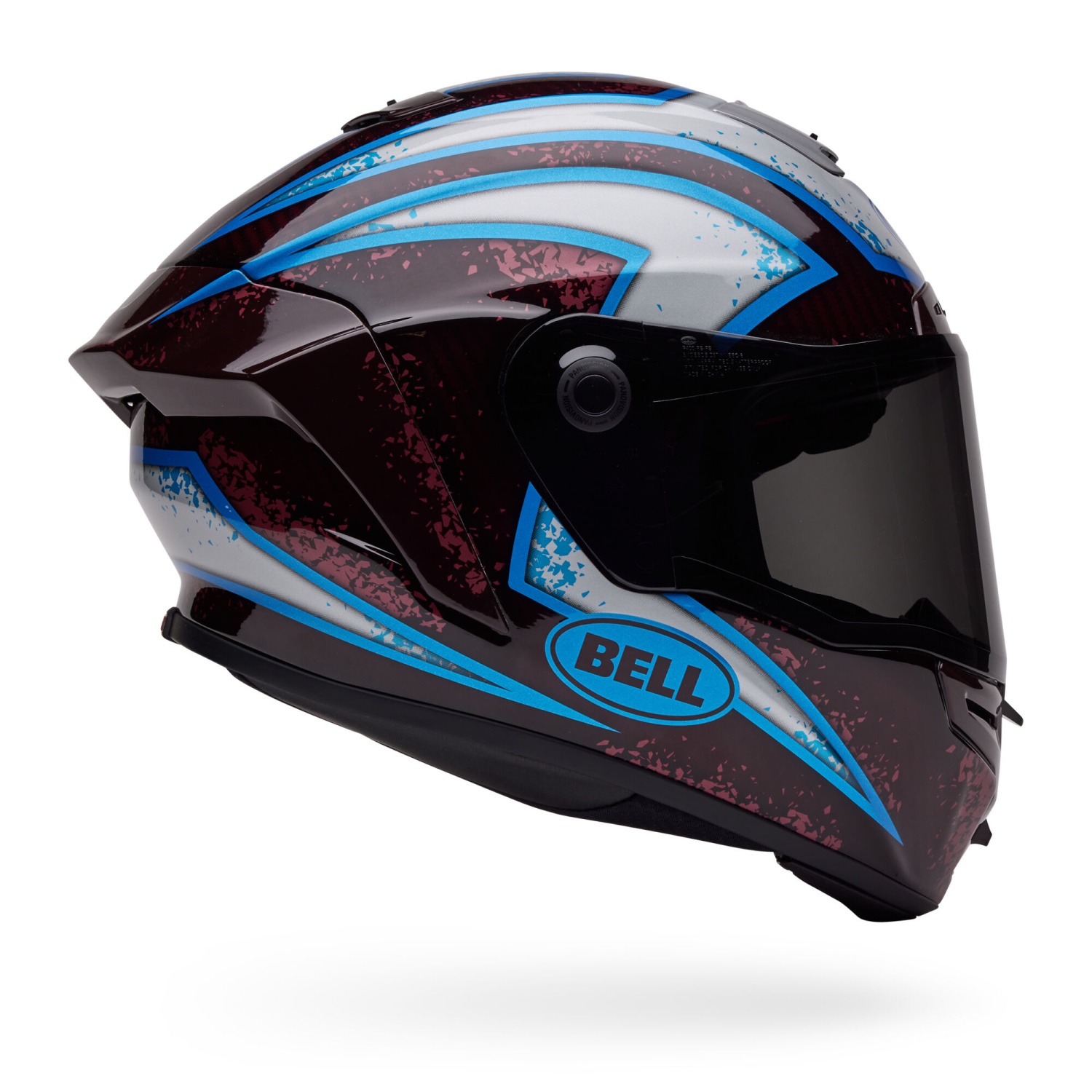 Bell Race Star DLX Flex Full Face Xenon Gloss Red / Silver Sport Helmet