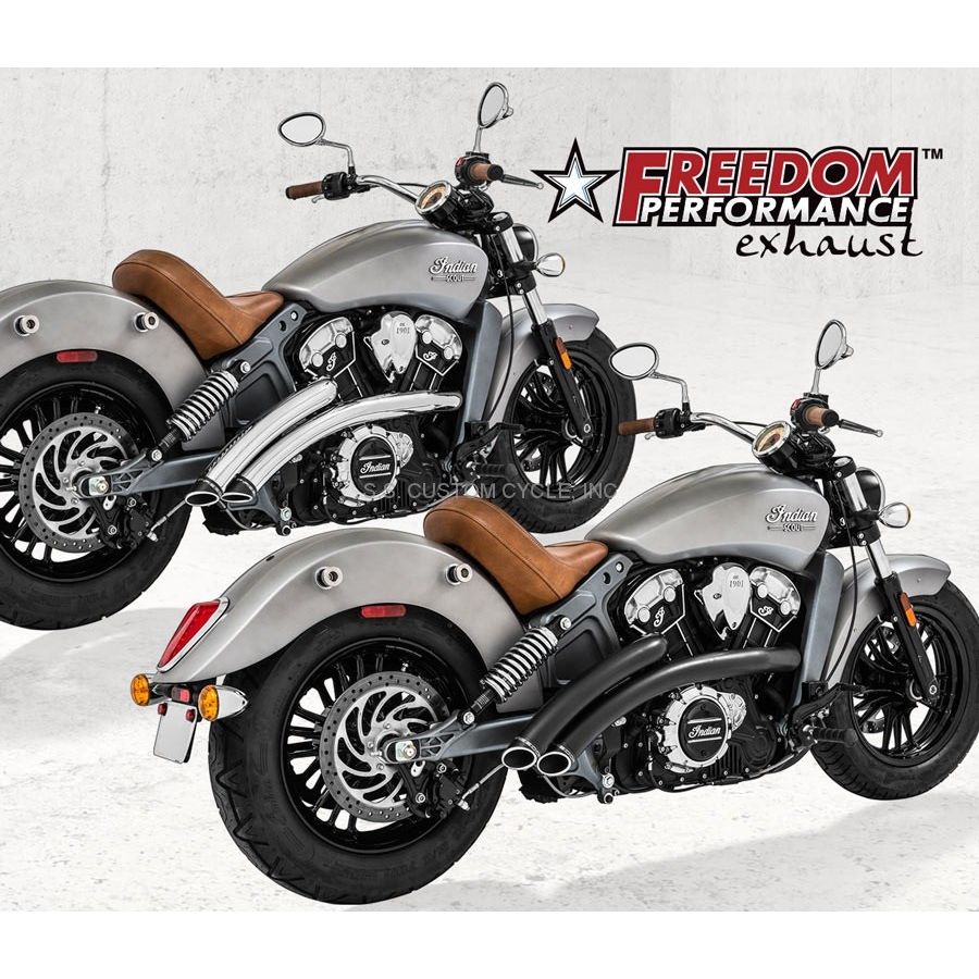 Freedom Performance Radical Radius 2 2 Slash Cut Tip Exhaust System Indian Scout Sixty Bobber 7481