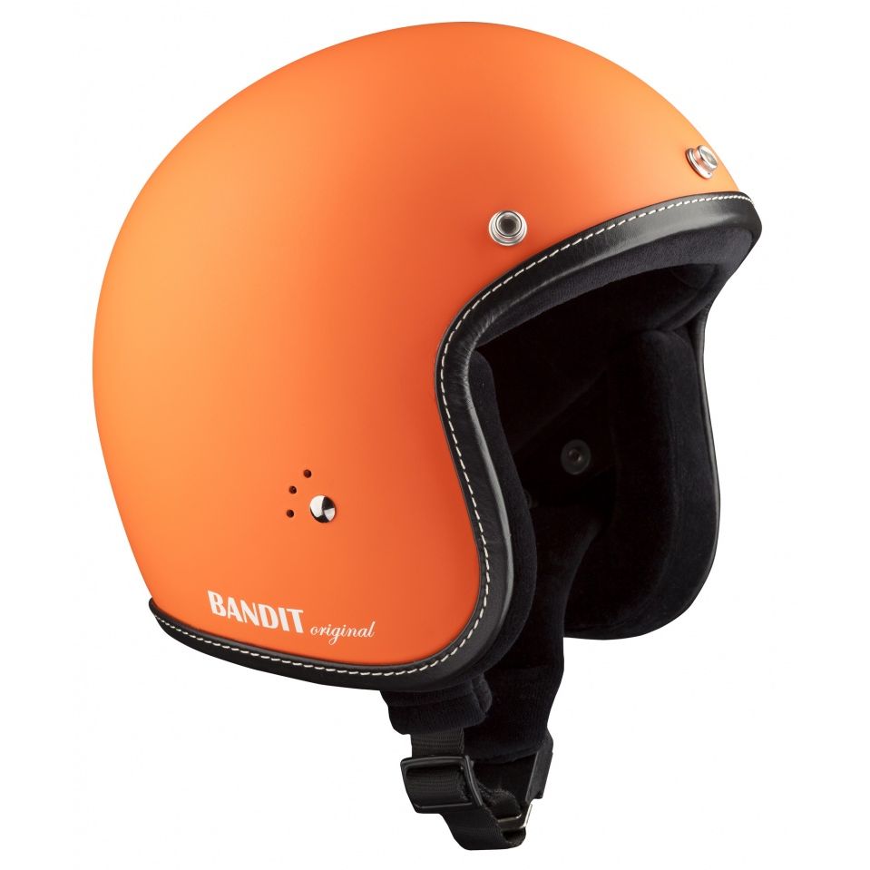 Bandit Jet Premium Matt Orange Open Face Motorcycle Helmet - Moore