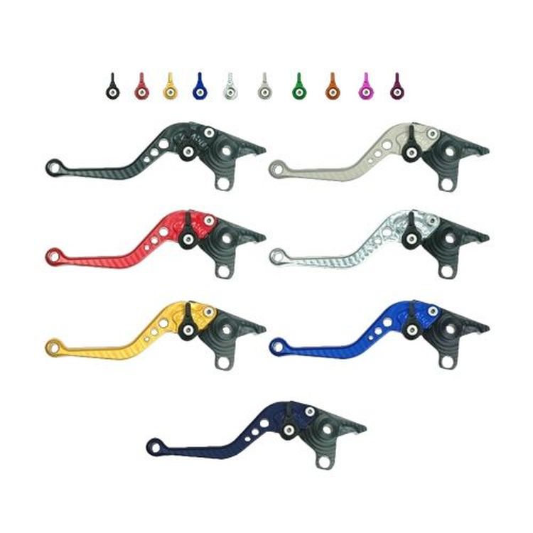 Pazzo Racing Motorcycle Billet Adjustable Brake Lever - All Colours & Lengths F-23