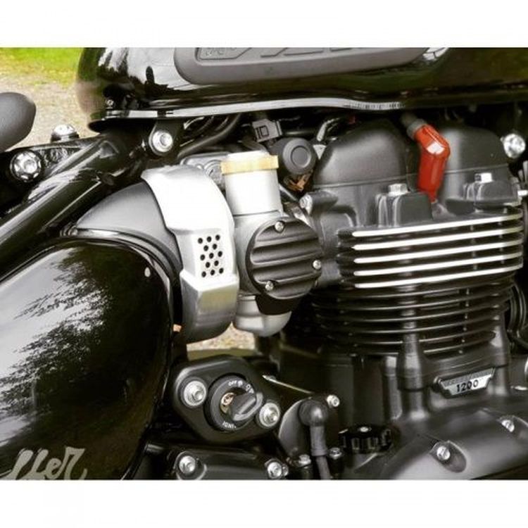 TPS Carb / Throttle Body Cover Ribbed Black by Motone