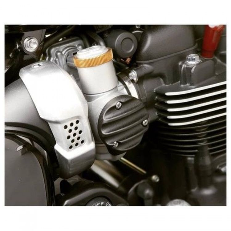 TPS Carb / Throttle Body Cover Ribbed Black by Motone