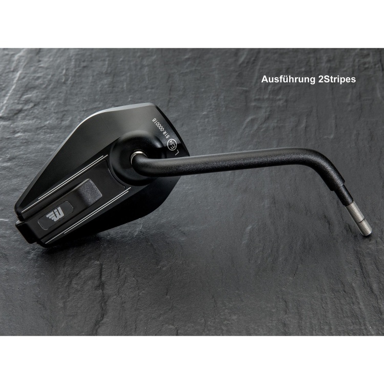 Wunderkind Left Hand Side Handlebar Mirror For Harley Davidson Models